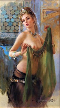 Pretty Lady KR 039 Impresionista desnuda Pinturas al óleo